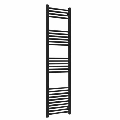 Lux Heat Black Ladder Towel Radiator 1600mm (H) x 400mm (W)