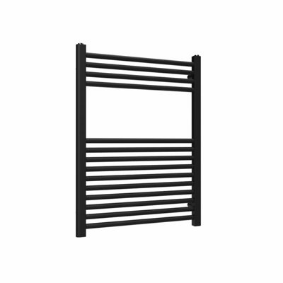 Lux Heat Black Ladder Towel Radiator 800mm (H) x 600mm (W)