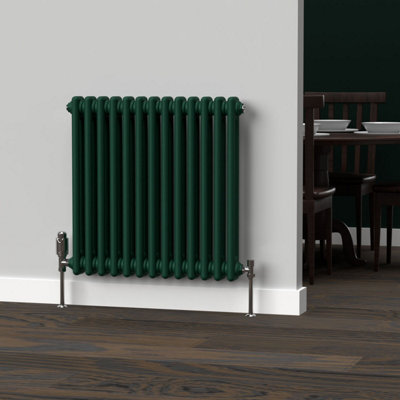 Lux Heat British Racing Green Horizontal 2 Column Traditional Radiator ...