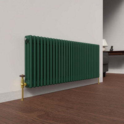 Lux Heat British Racing Green Horizontal 3 Column Traditional Radiator ...