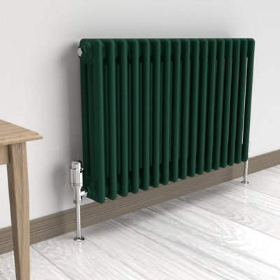 Lux Heat British Racing Green Horizontal 3 Column Traditional Radiator ...
