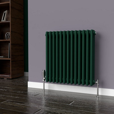 Lux Heat British Racing Green Horizontal 3 Column Traditional Radiator ...