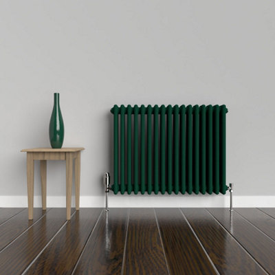 Lux Heat British Racing Green Horizontal 3 Column Traditional Radiator ...