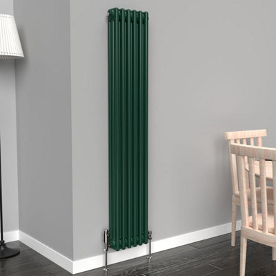 Lux Heat British Racing Green Vertical 3 Column Traditional Radiator ...
