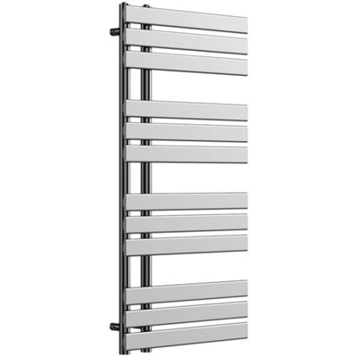 Lux Heat Chrome Open-Flat Designer Towel Radiator 1180mm (H) x 600mm (W)