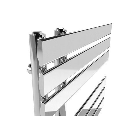 Lux Heat Chrome Open-Flat Designer Towel Radiator 800mm (H) x 600mm (W)