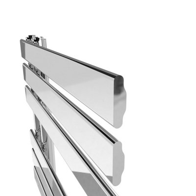 Lux Heat Chrome Open-Flat Designer Towel Radiator 800mm (H) x 600mm (W)