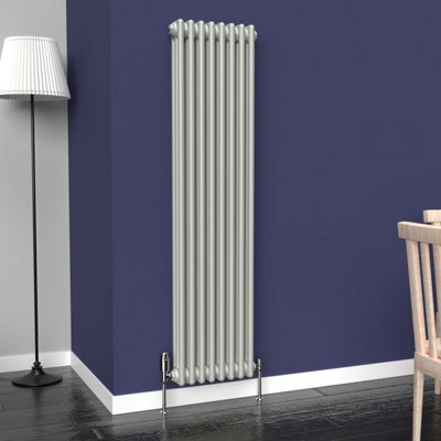 Lux Heat Dove Grey Vertical 3 Column Traditional Radiator 1500mm (H) x ...