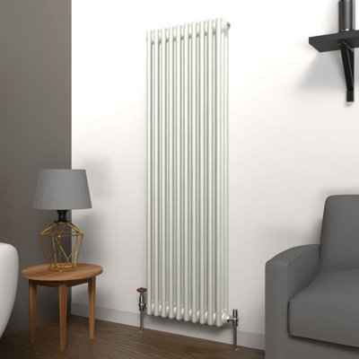 Lux Heat Dove Grey Vertical 3 Column Traditional Radiator 1500mm (H) x ...