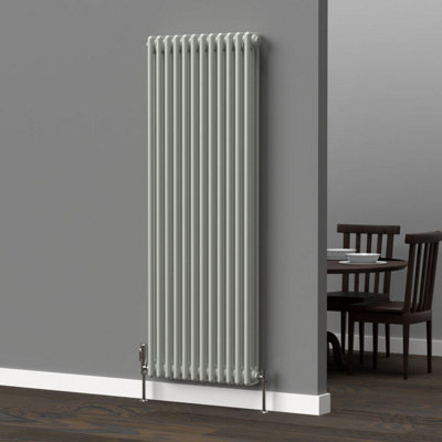 Lux Heat Dove Grey Vertical 3 Column Traditional Radiator 1500mm (H) x ...