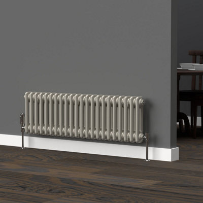 Lux Heat Dune Grey Horizontal 2 Column Traditional Radiator 300mm (H) x ...