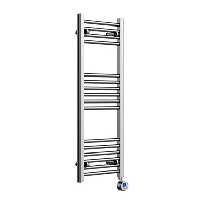 Lux Heat Electric Chrome Ladder Towel Radiator 1000mm (H) x 400mm (W)
