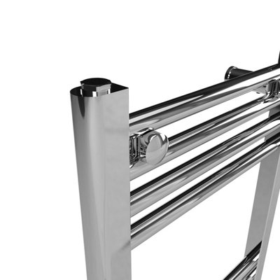 Lux Heat Electric Chrome Ladder Towel Radiator 800mm (H) x 600mm (W)