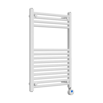 Lux Heat Electric White Ladder Towel Radiator 800mm (H) x 600mm (W)