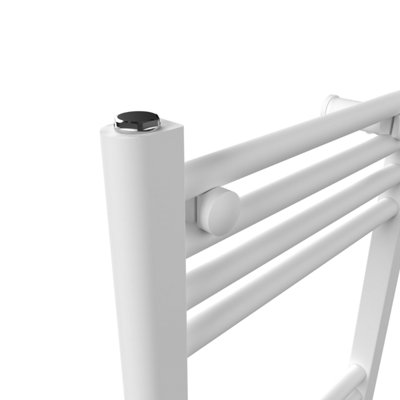 Lux Heat Electric White Ladder Towel Radiator 800mm (H) x 600mm (W)