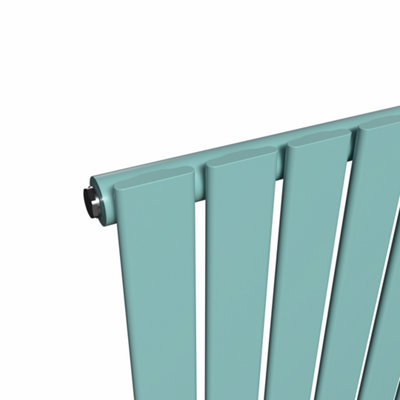 Lux Heat Flat Coloured Vertical Radiator Caribbean Sea 1800mm x 420mm ...