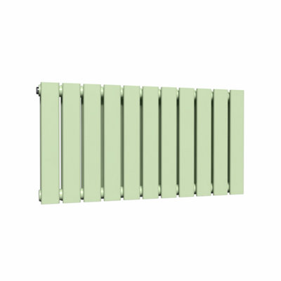 Lux Heat Flat Horizontal Coloured Radiator, Mint Ice Cream, 600mm x ...