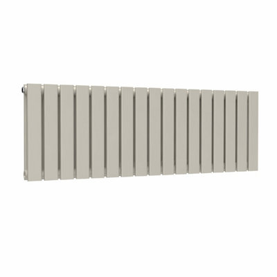 Lux Heat Flat Horizontal Radiator Dune Grey 400mm x 1190mm Double Panel ...