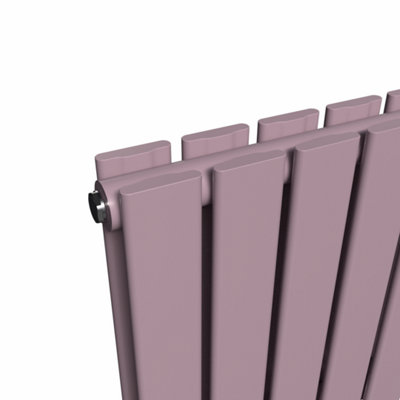 Lux Heat Flat Horizontal Radiator Lavender Mist 400mm x 420mm Double Panel