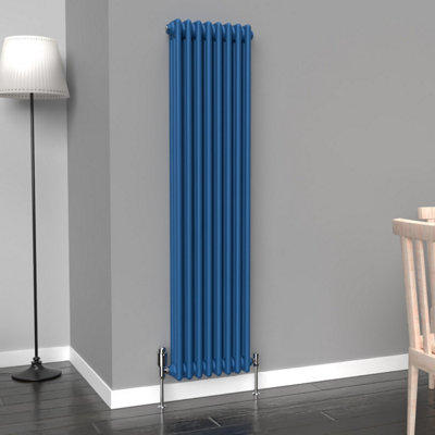 Lux Heat Galaxy Blue Vertical 3 Column Traditional Radiator 1500mm (H ...
