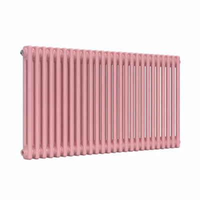Lux Heat Horizontal 2-Column Radiator Pastel Pink 600mm x 1190mm - LUX ...