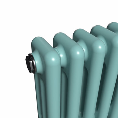 Lux Heat Horizontal 3 Column Radiator Caribbean Sea 500mm x 785mm.