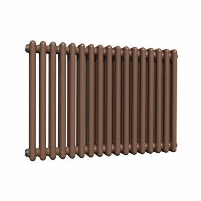 Lux Heat Horizontal 3 Column Radiator - Coffee Bean - 600mm x 785mm