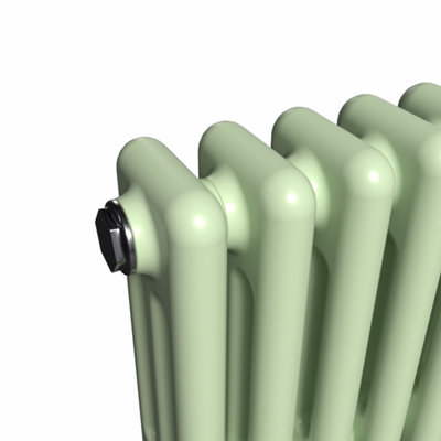 Lux Heat Horizontal 3-Column Radiator - Mint Ice Cream - 300mm x 785mm