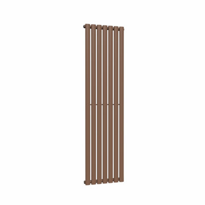 Lux Heat Oval Coloured Vertical Radiator Coffee Bean 1600mm x 420mm Single.