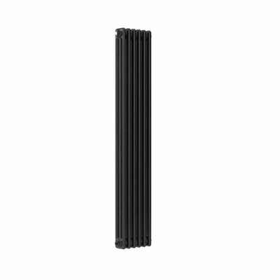 Lux Heat Pewter Vertical 3 Column Traditional Radiator 1500mm (H) x ...
