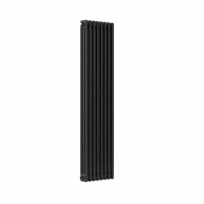 Lux Heat Pewter Vertical 3 Column Traditional Radiator 1500mm (H) x ...