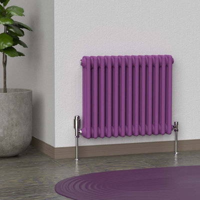 Lux Heat Pretty Plum Purple Horizontal 3 Column Traditional Radiator ...