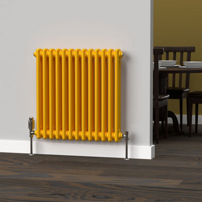Lux Heat Sunflower Yellow Horizontal 2 Column Traditional Radiator ...