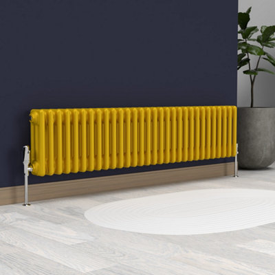LUX HEAT SUNFLOWER YELLOW HORIZONTAL 3 COLUMN TRADITIONAL RADIATOR ...