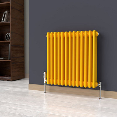 Lux Heat Sunflower Yellow Horizontal 3 Column Traditional Radiator ...