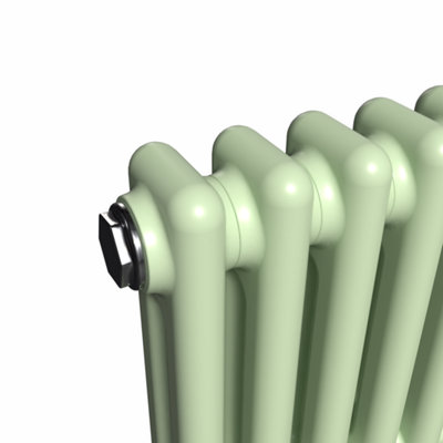 Lux Heat Vertical Coloured Column Radiator - Mint Ice Cream - 1800mm x ...