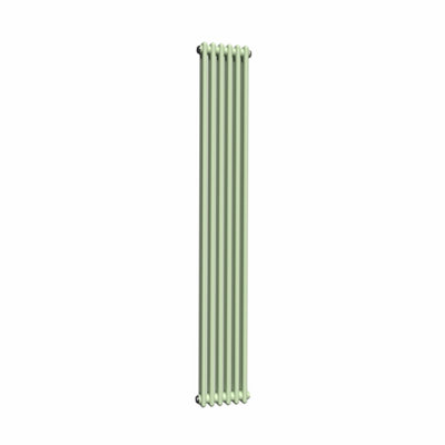 Lux Heat Vertical Coloured Column Radiator - Mint Ice Cream - 1800mm x ...
