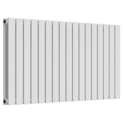 Lux Heat White Flat Horizontal Double Panel Designer Radiator 600mm (H) x 1190mm (W)