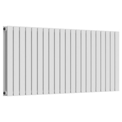 Lux Heat White Flat Horizontal Double Panel Designer Radiator 600mm (H) x 1470mm (W)
