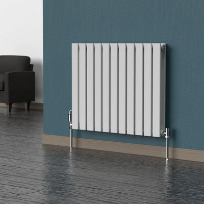 Lux Heat White Flat Horizontal Double Panel Designer Radiator 600mm (H ...
