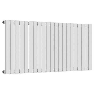 Lux Heat White Flat Horizontal Single Panel Designer Radiator 600mm (H) x 1470mm (W)