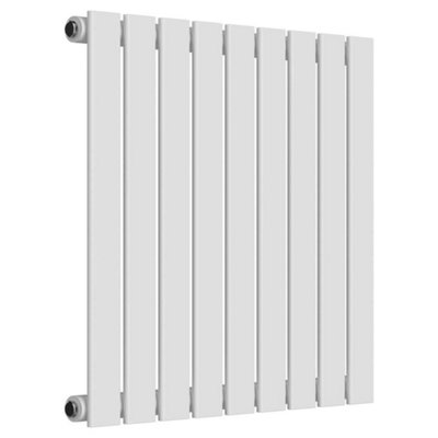 Lux Heat White Flat Horizontal Single Panel Designer Radiator 600mm (H) x 630mm (W)