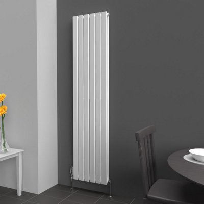 Lux Heat White Flat Vertical Double Panel Designer Radiator 1800mm (H) x 420mm (W)
