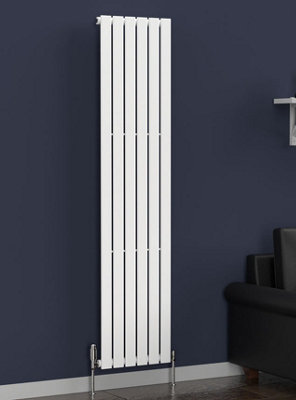 Lux Heat White Flat Vertical Single Panel Designer Radiator 1800mm (H ...