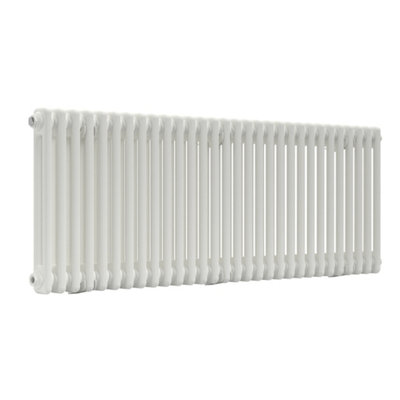 Lux Heat White Horizontal 2 Column Traditional Radiator 500mm (H) x 1370mm (W)