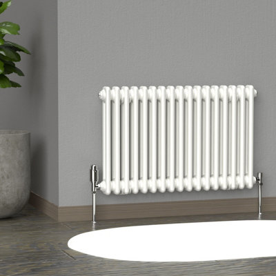 Lux Heat White Horizontal 2 Column Traditional Radiator 500mm (H) x 785mm (W)