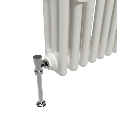 Lux Heat White Horizontal 2 Column Traditional Radiator 600mm (H) x ...