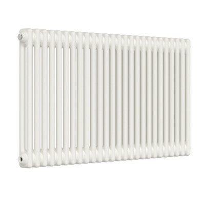 Lux Heat White Horizontal 2 Column Traditional Radiator 600mm (H) x 1190mm (W)
