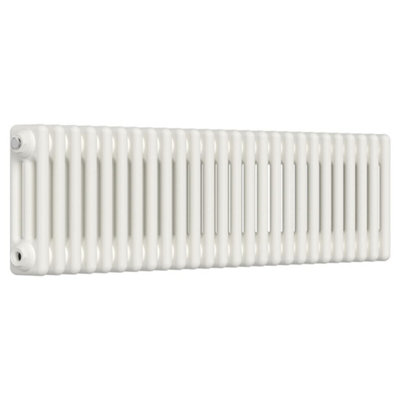 Lux Heat White Horizontal 3 Column Traditional Radiator 300mm (H) x 1190mm (W)
