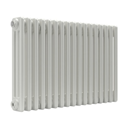 Lux Heat White Horizontal 3 Column Traditional Radiator 500mm (H) x 785mm (W)